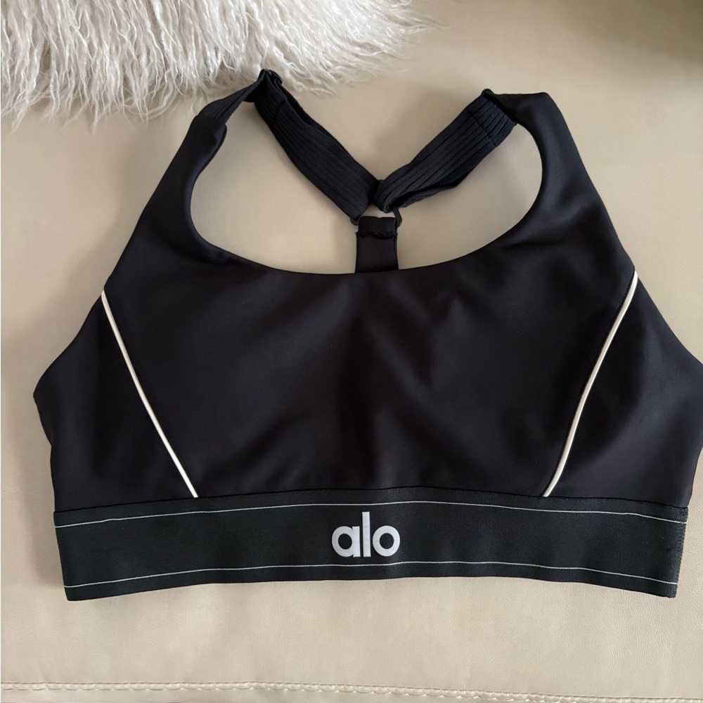 ALO Yoga Black and White Sports Bra